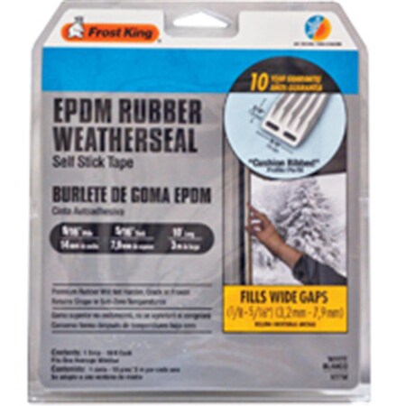 Thermwell Products V27WA 0.5 x 0.31 x 10 Ft. White Weatherstrp TH386888